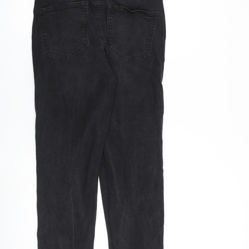 ICHI Womens Black Cotton Straight Jeans Size 30 in L27 in Regular Zip