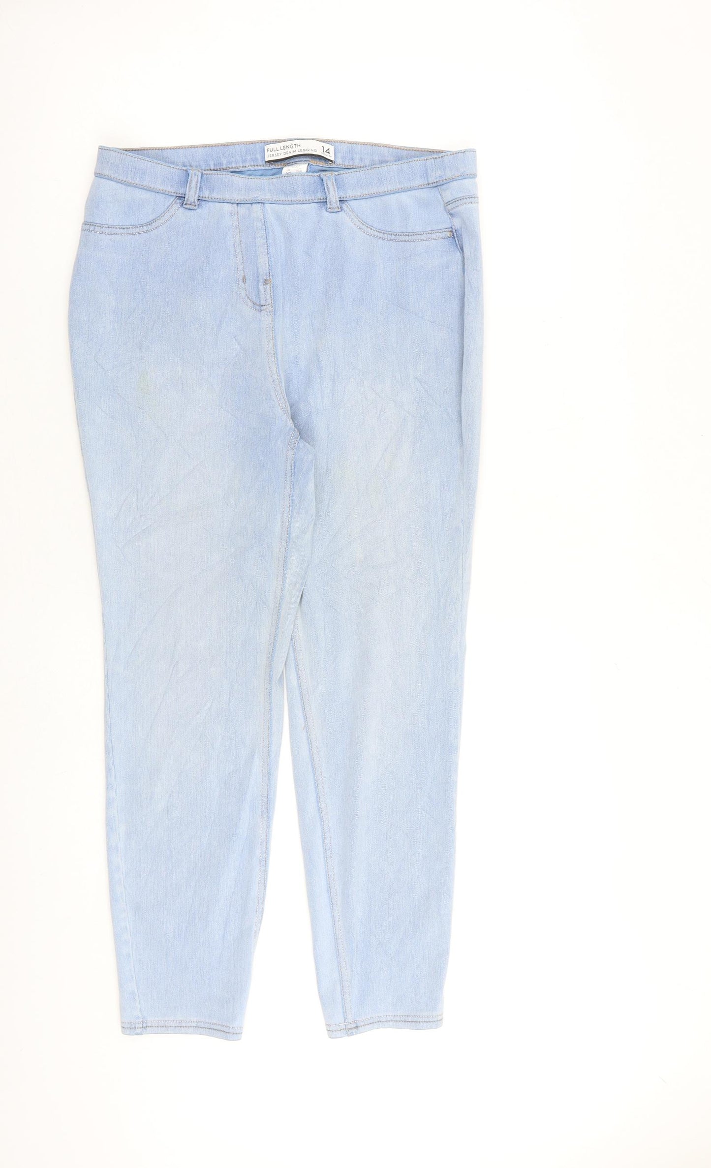 NEXT Womens Blue Cotton Jegging Jeans Size 14 L27 in Regular