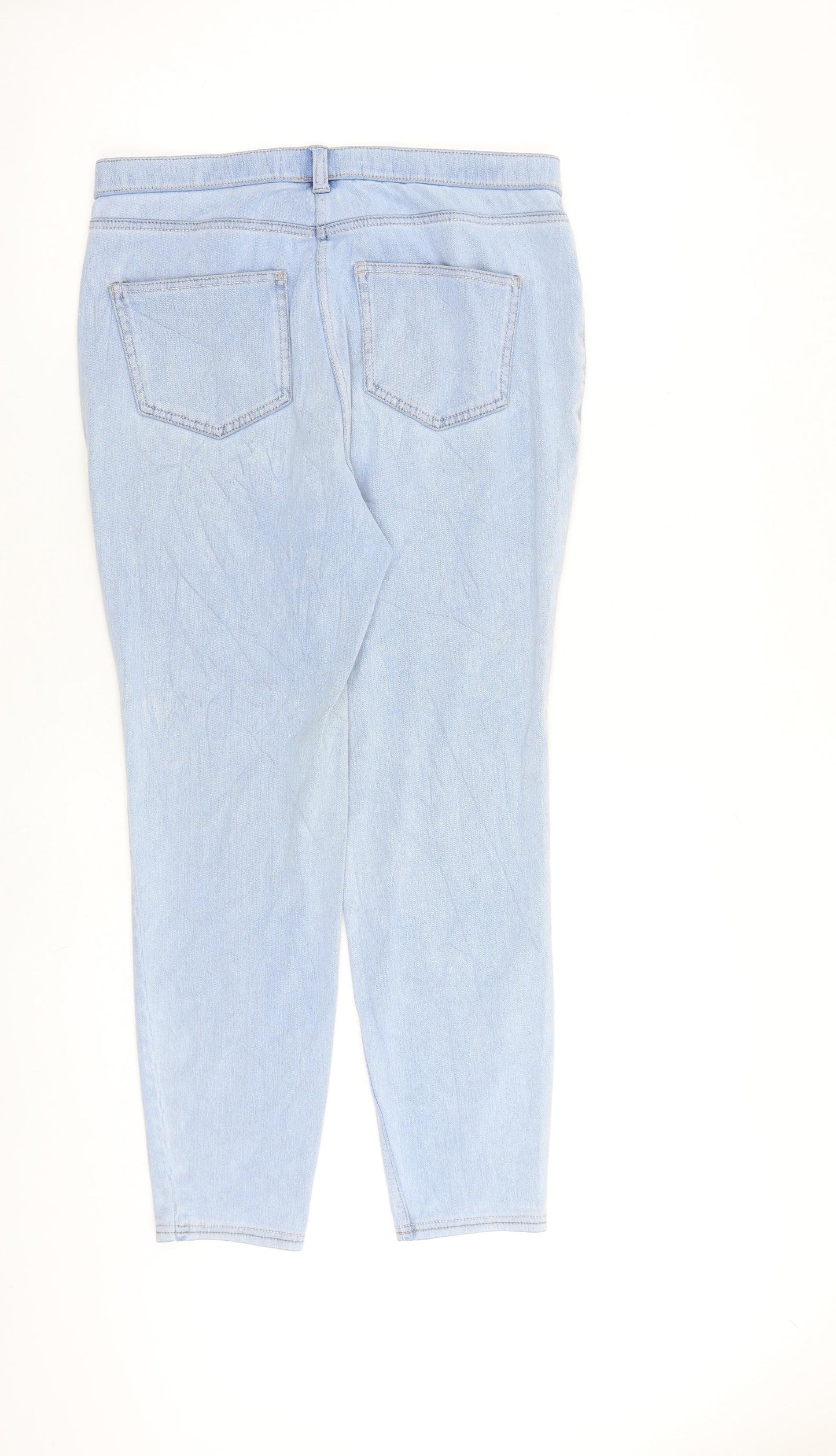 NEXT Womens Blue Cotton Jegging Jeans Size 14 L27 in Regular