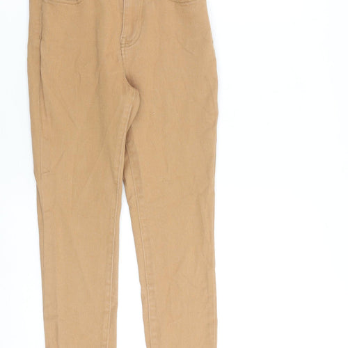 Denim & Co. Womens Brown Cotton Skinny Jeans Size 6 L27 in Regular Buckle