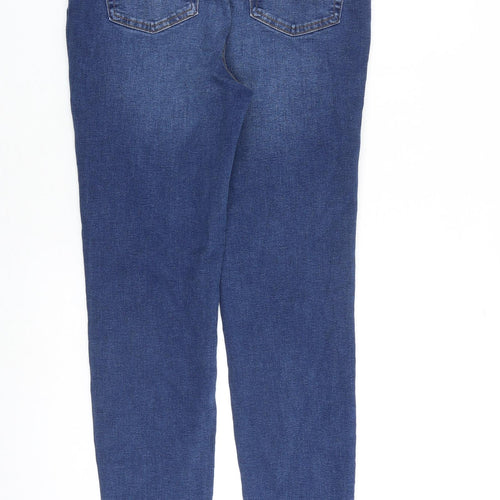 Denim & Co. Womens Blue Cotton Skinny Jeans Size 10 L28 in Regular Zip