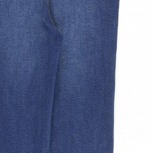 Denim & Co. Womens Blue Cotton Skinny Jeans Size 10 L28 in Regular Zip
