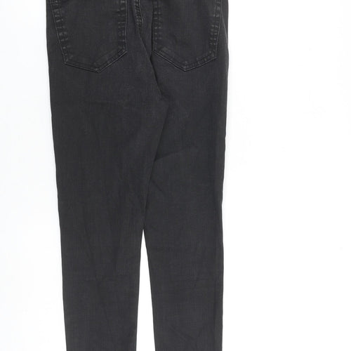 Topshop Womens Black Cotton Skinny Jeans Size 28 in L32 in Regular Zip