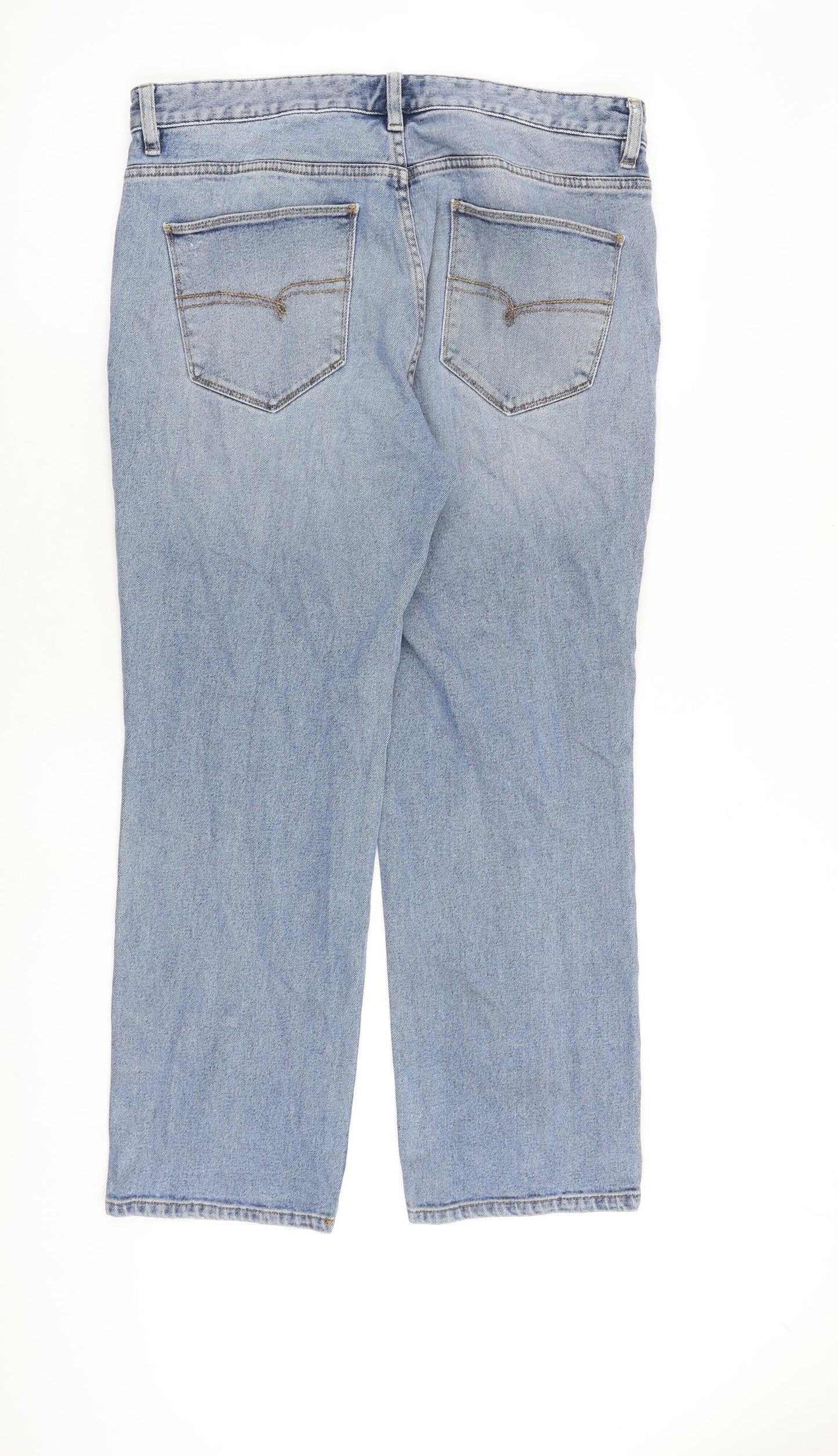 NEXT Mens Blue Cotton Straight Jeans Size 34 in L28 in Regular Zip
