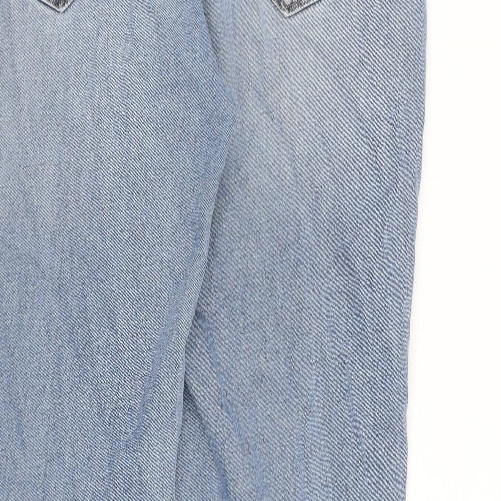 NEXT Mens Blue Cotton Straight Jeans Size 34 in L28 in Regular Zip
