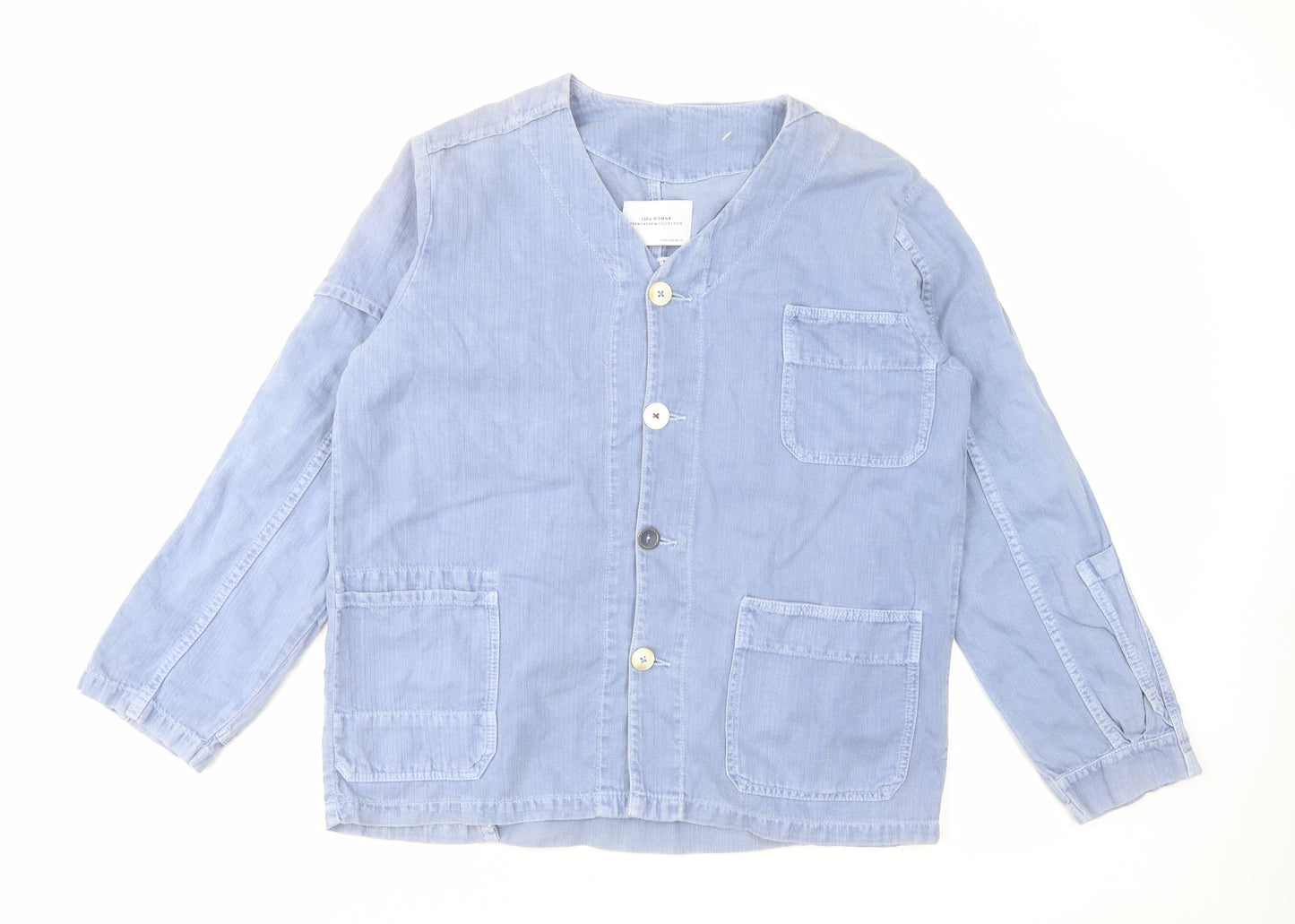 Zara Womens Blue Jacket Size M Button