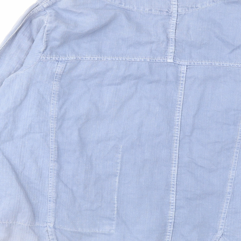 Zara Womens Blue Jacket Size M Button