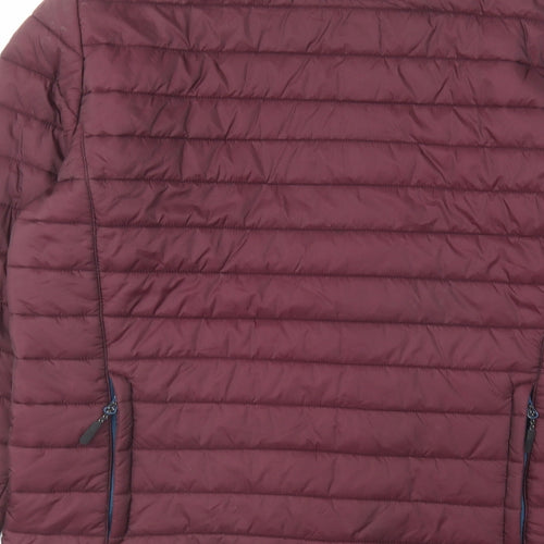 Racing Green Mens Red Puffer Jacket Jacket Size L Zip