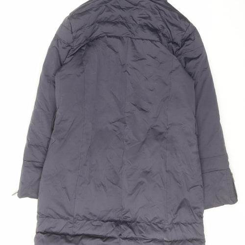 Autograph Womens Blue Overcoat Coat Size 12 Zip