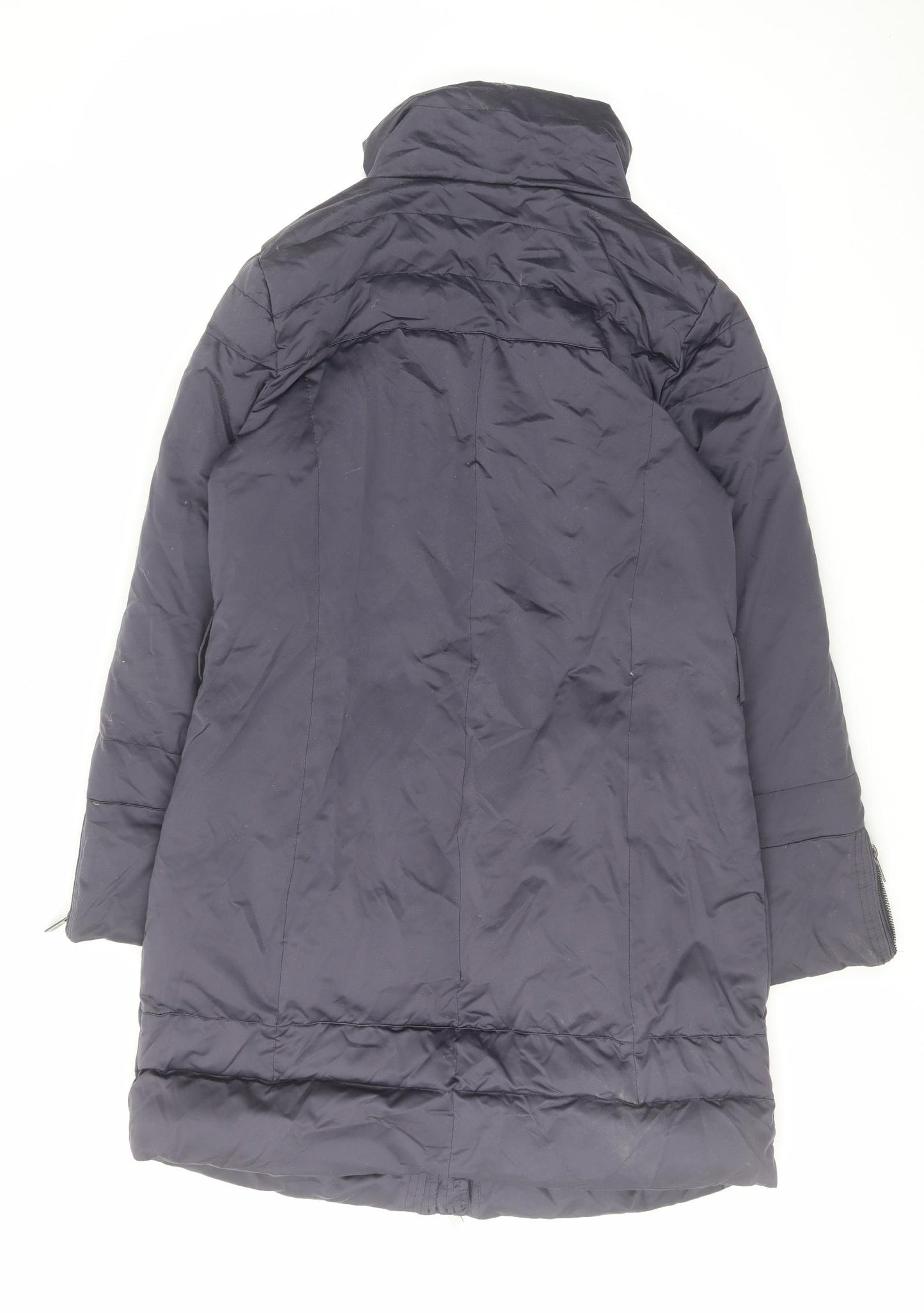 Autograph Womens Blue Overcoat Coat Size 12 Zip