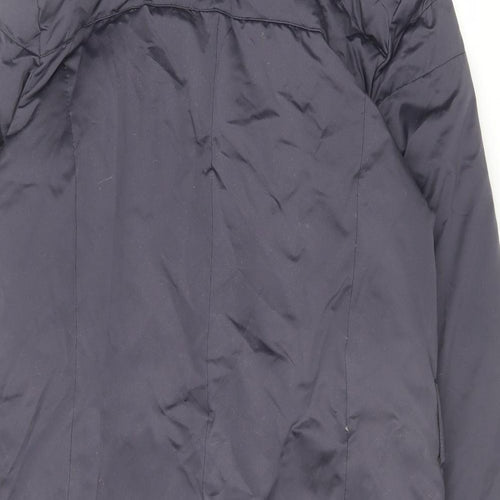 Autograph Womens Blue Overcoat Coat Size 12 Zip