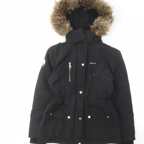 New Look Womens Black Jacket Size 6 Zip
