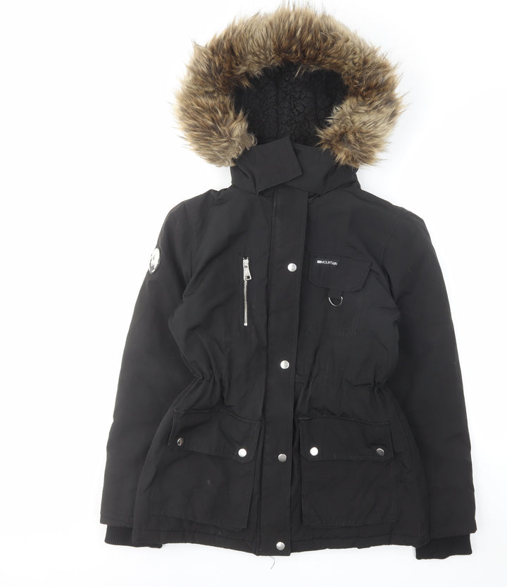 New Look Womens Black Jacket Size 6 Zip