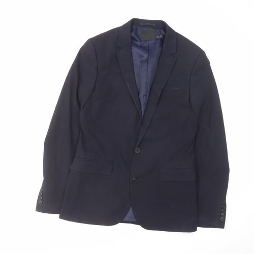 ASOS Mens Blue Polyester Jacket Suit Jacket Size 36 Regular