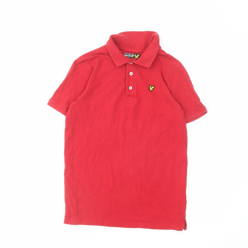 Lyle & Scott Boys Red Cotton Basic Polo Size 11-12 Years Collared Button