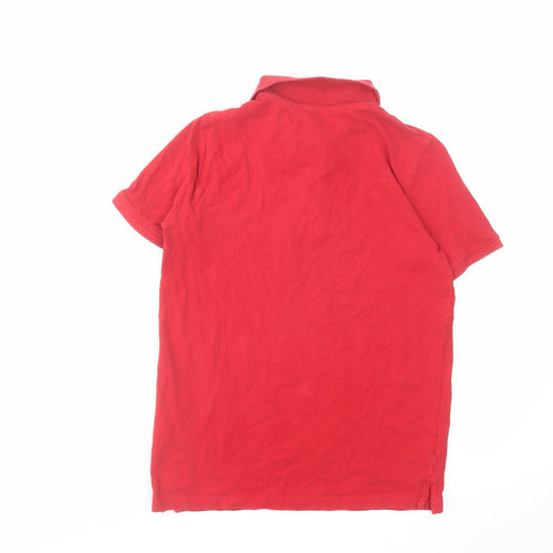 Lyle & Scott Boys Red Cotton Basic Polo Size 11-12 Years Collared Button
