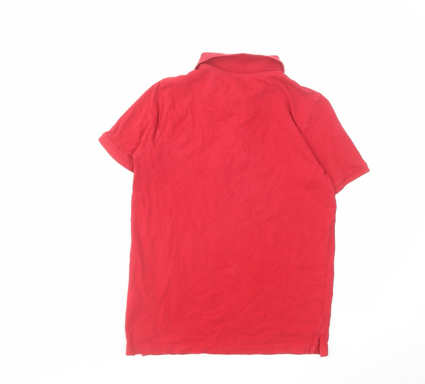 Lyle & Scott Boys Red Cotton Basic Polo Size 11-12 Years Collared Button