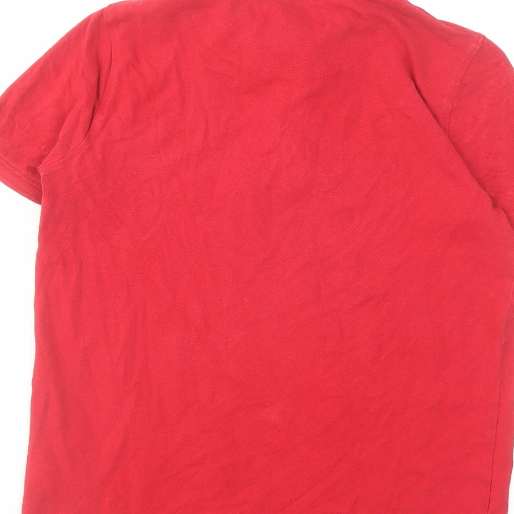 Lyle & Scott Boys Red Cotton Basic Polo Size 11-12 Years Collared Button