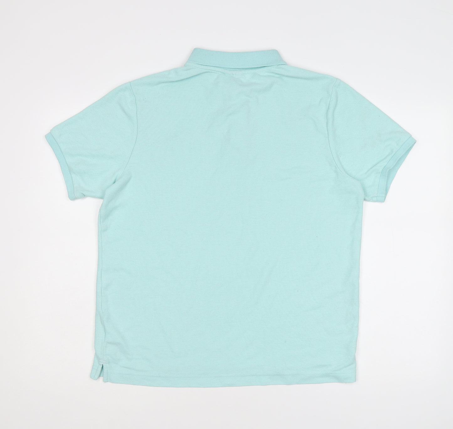 Slazenger Mens Blue Polyester Polo Size M Collared Button