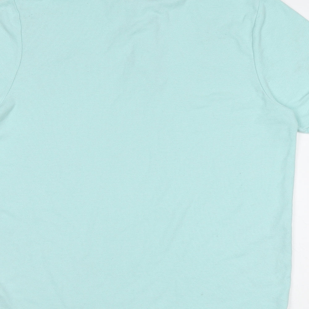 Slazenger Mens Blue Polyester Polo Size M Collared Button