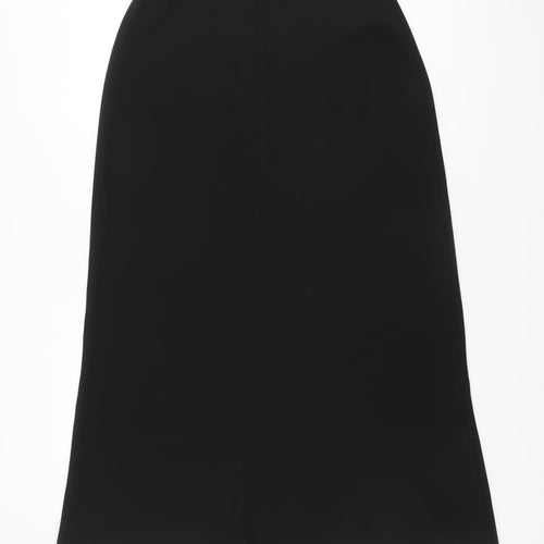 Wallis Womens Black Polyester A-Line Skirt Size 12 Zip