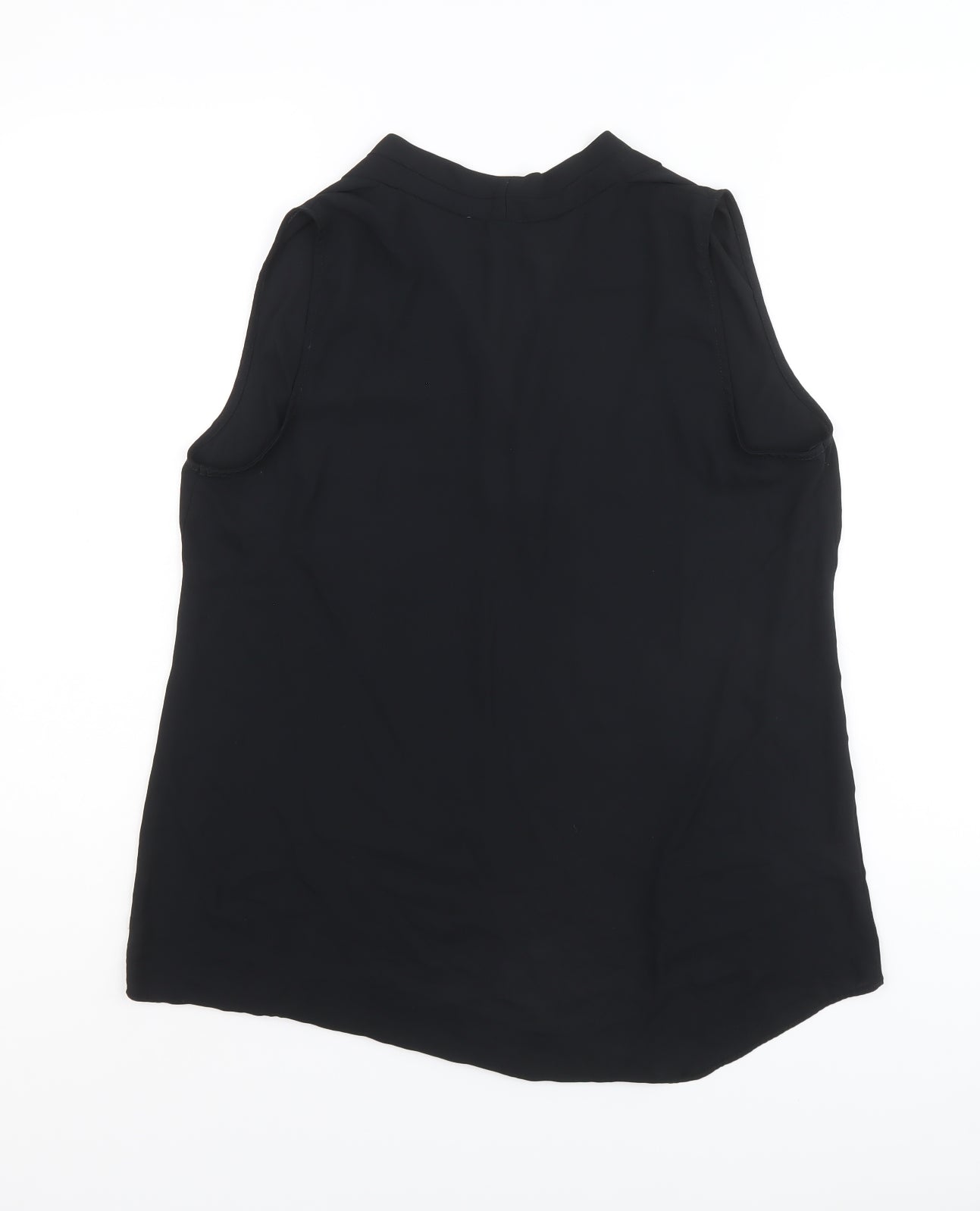 NEXT Womens Black Polyester Basic Blouse Size 14 V-Neck