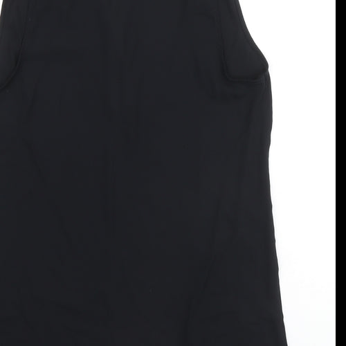NEXT Womens Black Polyester Basic Blouse Size 14 V-Neck