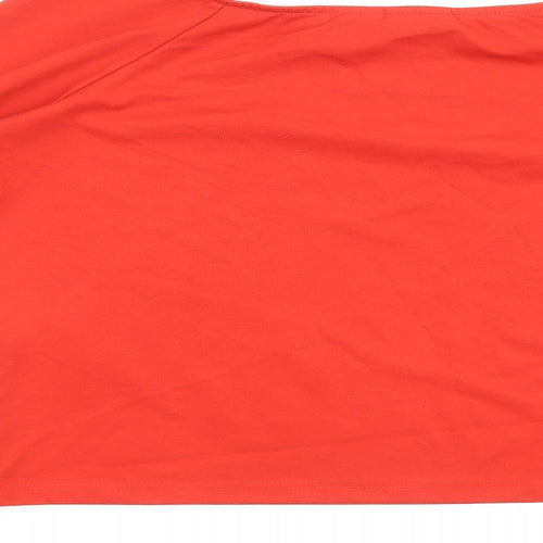 VERO MONDA Womens Red Polyester Basic Blouse Size XL Boat Neck