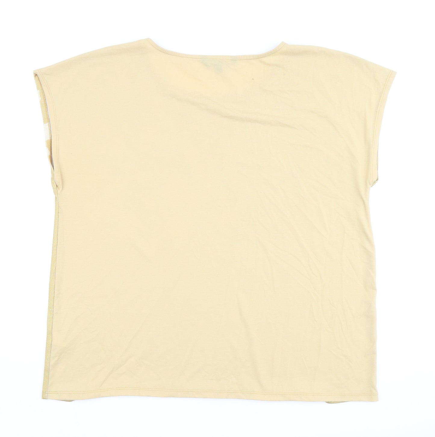 Bonmarché Womens Multicoloured Floral Polyester Basic T-Shirt Size 20 Boat Neck