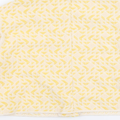 Zara Girls White Geometric Jacket Size 8-9 Years Button