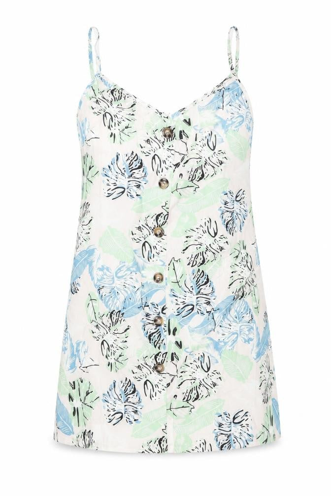 KEHOCE Womens Multicoloured Floral Polyester Slip Dress Size XL V-Neck Button