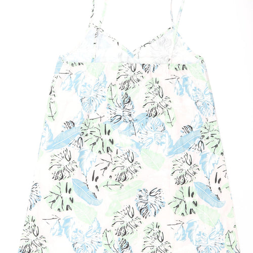 KEHOCE Womens Multicoloured Floral Polyester Slip Dress Size XL V-Neck Button
