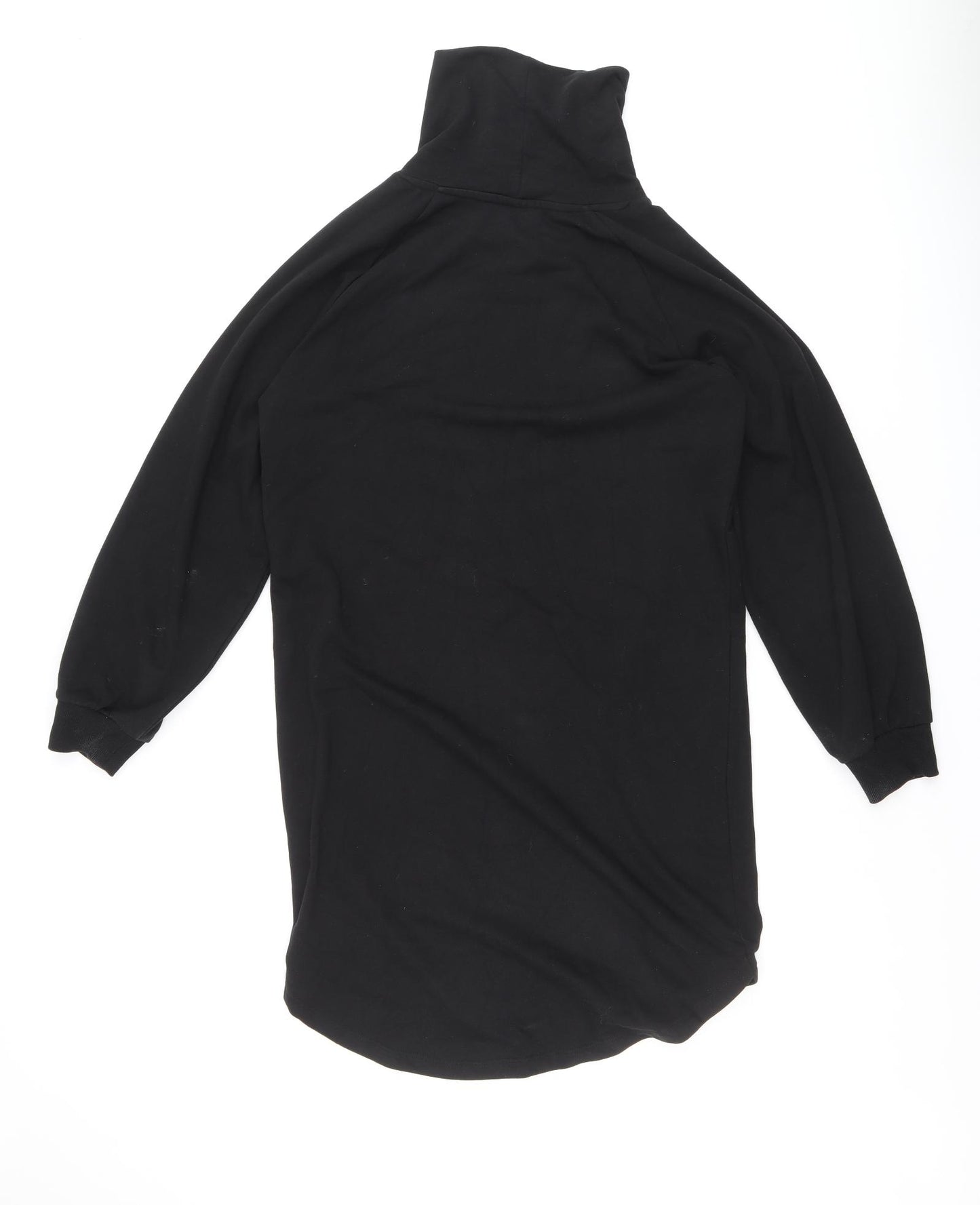 Jaqueline De Yong Womens Black Polyester Jumper Dress Size M High Neck Pullover