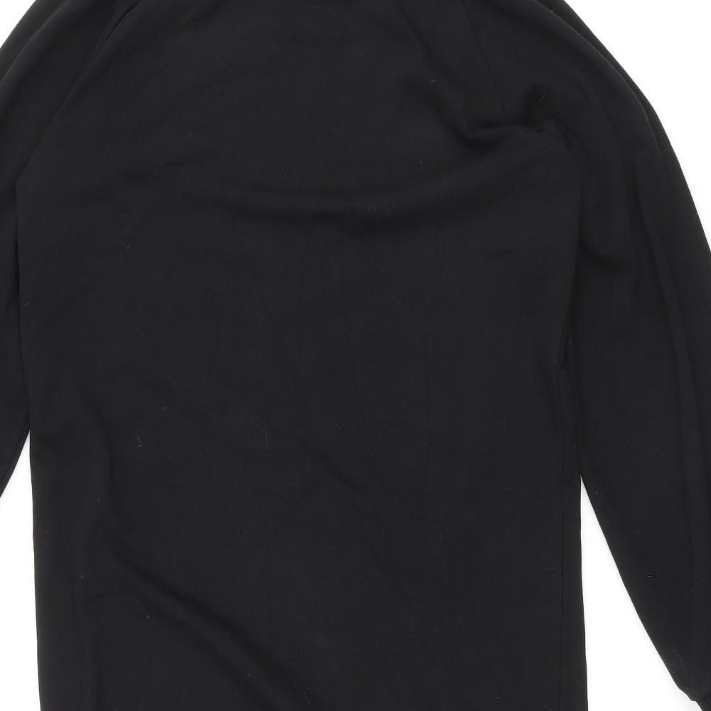 Jaqueline De Yong Womens Black Polyester Jumper Dress Size M High Neck Pullover