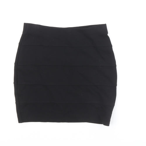 Marks and Spencer Womens Black Viscose Bandage Skirt Size 6