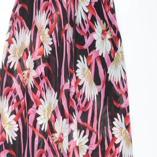 Voice Womens Multicoloured Floral Polyester Maxi Size S V-Neck Pullover