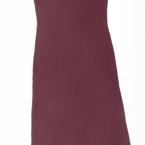Oasis Womens Red Viscose Maxi Size M Boat Neck Pullover