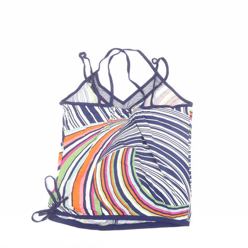 NEXT Womens Multicoloured Geometric Cotton Camisole Tank Size 14 V-Neck - Strappy