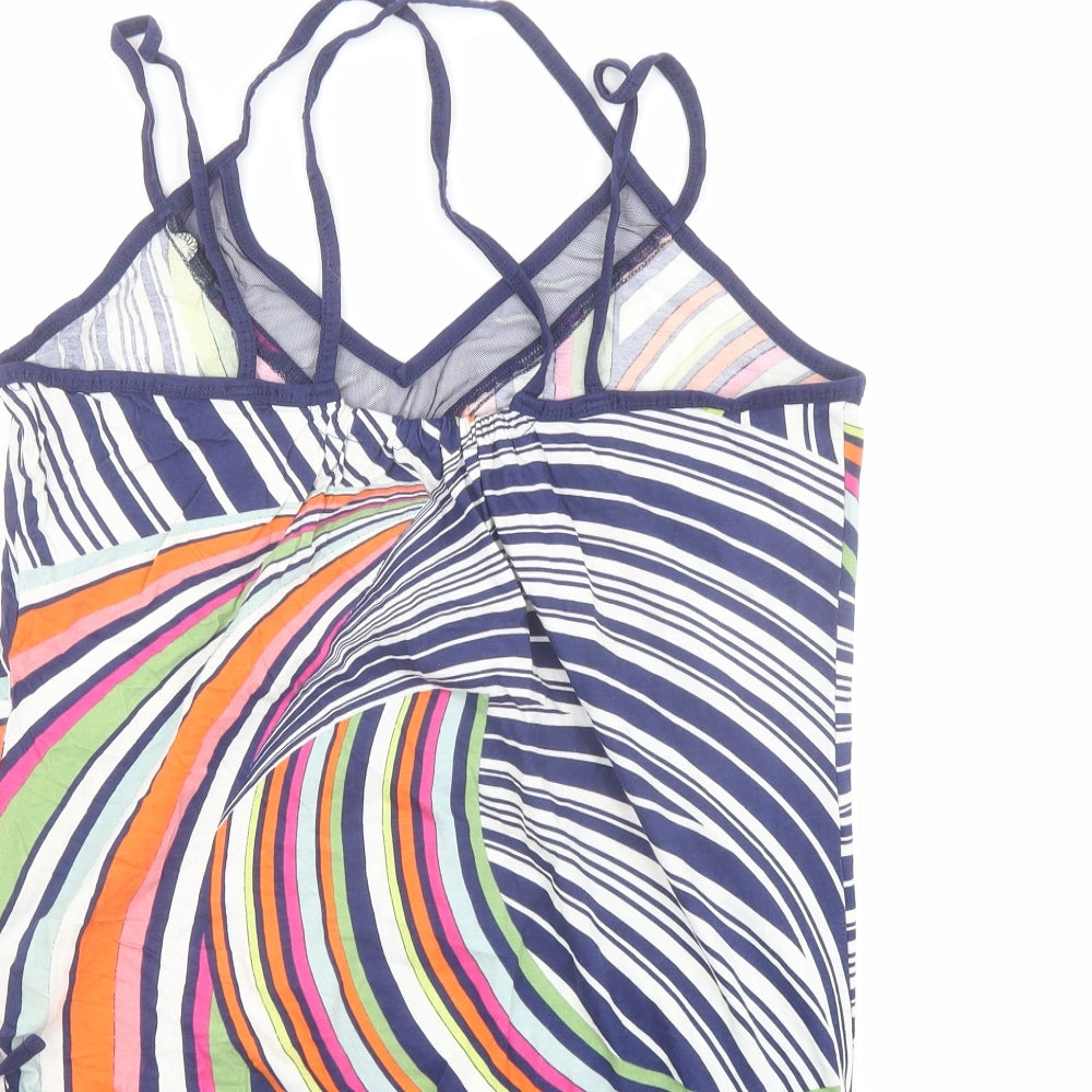 NEXT Womens Multicoloured Geometric Cotton Camisole Tank Size 14 V-Neck - Strappy