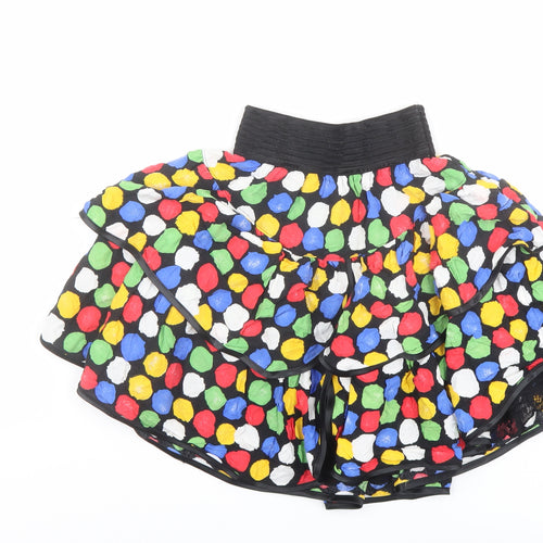 Young Canada Girls Multicoloured Polka Dot Viscose Skater Skirt Size 9-10 Years Regular Pull On - Elasticated Waist