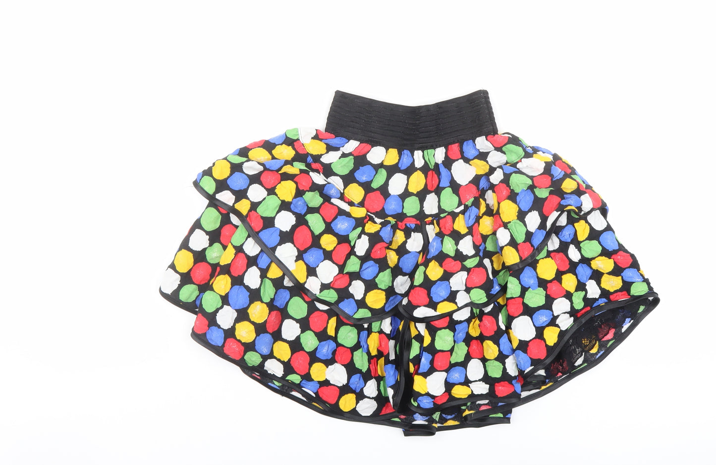 Young Canada Girls Multicoloured Polka Dot Viscose Skater Skirt Size 9-10 Years Regular Pull On - Elasticated Waist