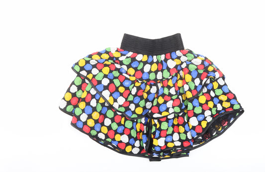 Young Canada Girls Multicoloured Polka Dot Viscose Skater Skirt Size 9-10 Years Regular Pull On - Elasticated Waist
