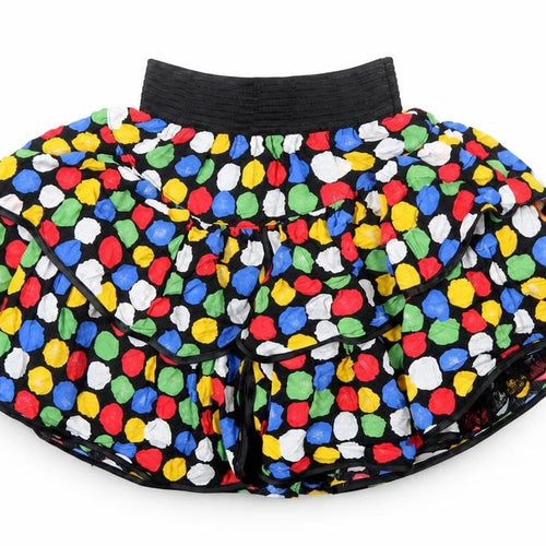Young Canada Girls Multicoloured Polka Dot Viscose Skater Skirt Size 9-10 Years Regular Pull On - Elasticated Waist