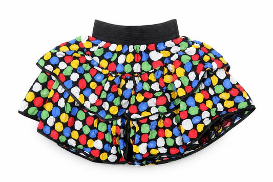 Young Canada Girls Multicoloured Polka Dot Viscose Skater Skirt Size 9-10 Years Regular Pull On - Elasticated Waist