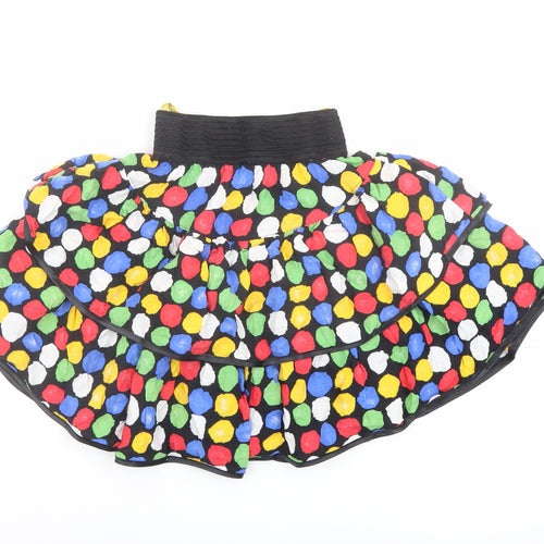 Young Canada Girls Multicoloured Polka Dot Viscose Skater Skirt Size 9-10 Years Regular Pull On - Elasticated Waist