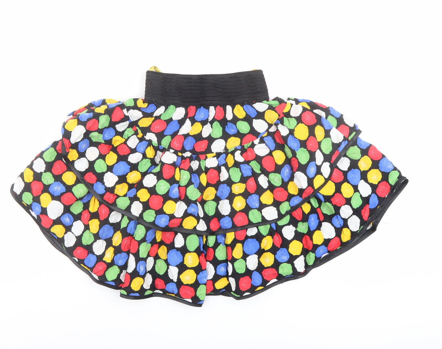 Young Canada Girls Multicoloured Polka Dot Viscose Skater Skirt Size 9-10 Years Regular Pull On - Elasticated Waist