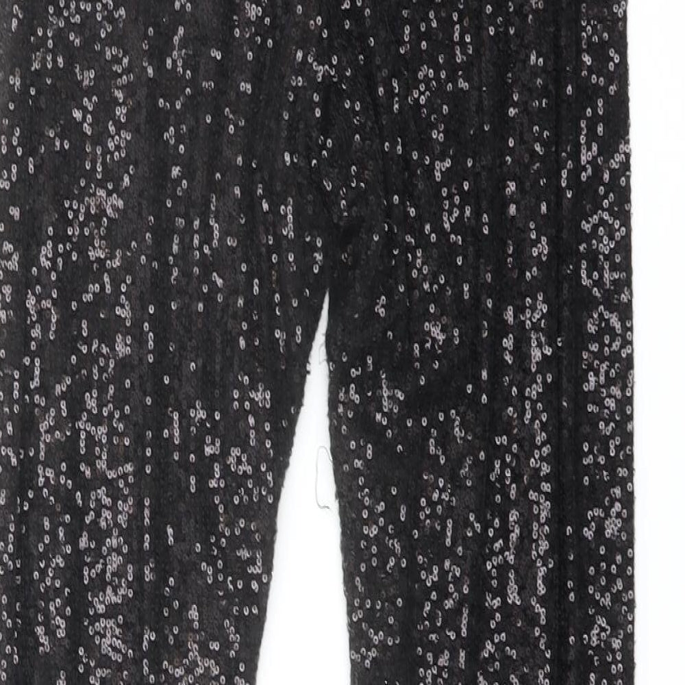 H&M Womens Black Polyester Carrot Leggings Size L L29 in Regular - Sequins