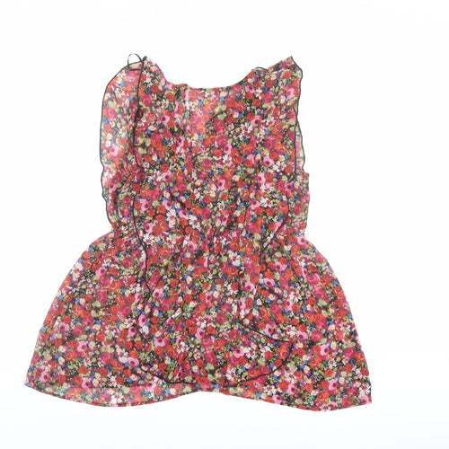 NEXT Womens Multicoloured Floral Polyester Basic Blouse Size 10 V-Neck