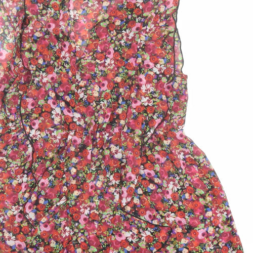 NEXT Womens Multicoloured Floral Polyester Basic Blouse Size 10 V-Neck