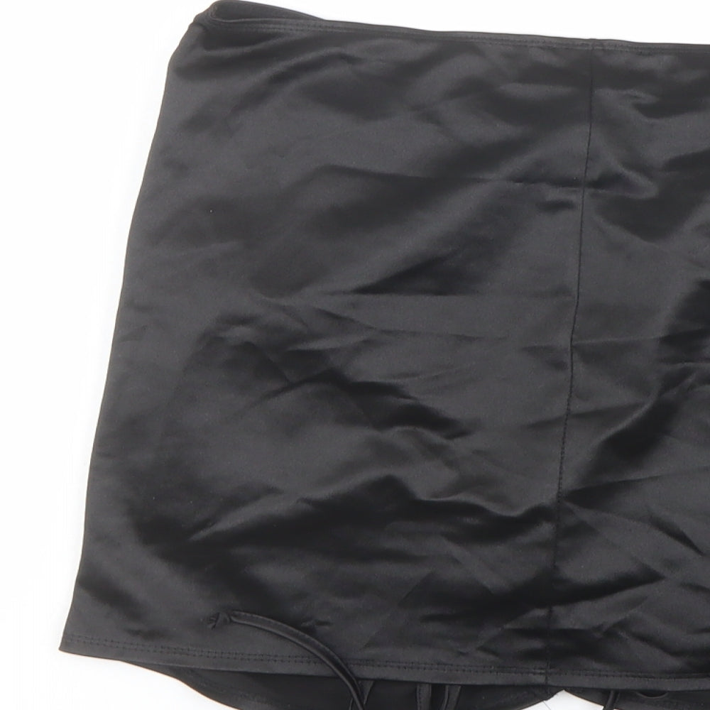 Flounce Womens Black Polyester Bandage Skirt Size 12